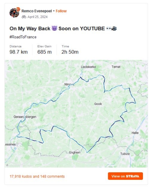 Ремко Эвенепул вернулся к тренировкам и готовится к Тур де Франс-2024