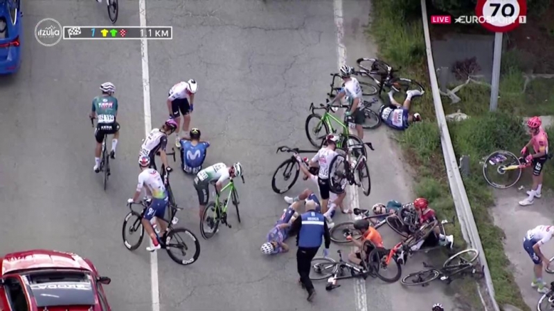 Победа Кентана Херманса, падение Приможа Роглича на 3 этапе Тура Страны Басков-2024