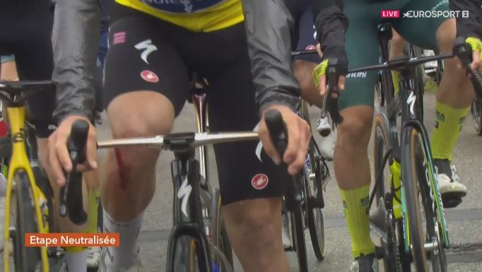 Ремко Эвенепул и Примож Роглич о падении на 5-м этапе Критериума Дофине-2024