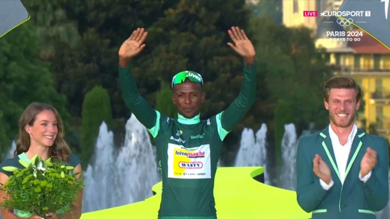 Биньям Гирмай выиграл зелёную майку  лучшего в очковой классификации Тур де Франс-2024