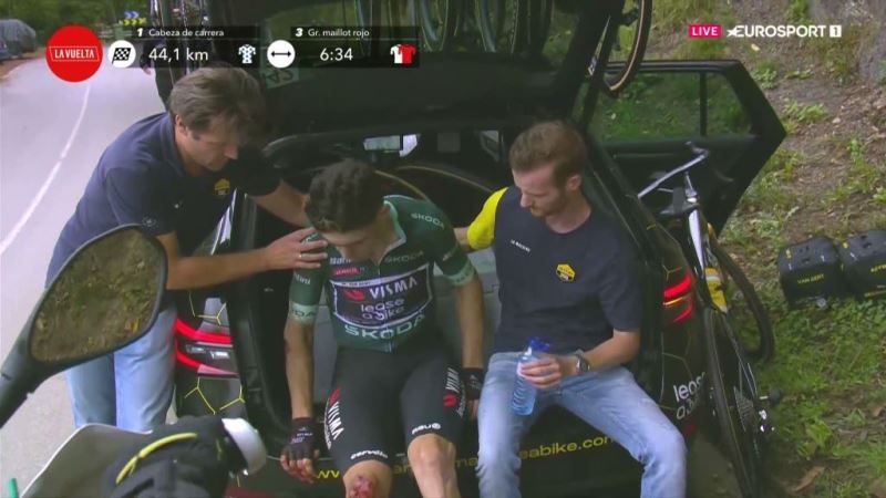 Ваут ван Арт сходит с Вуэльты Испании-2024 из-за падения на 16-м  этапе