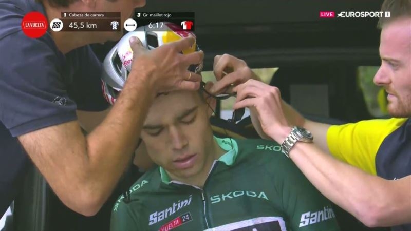 Ваут ван Арт сходит с Вуэльты Испании-2024 из-за падения на 16-м  этапе