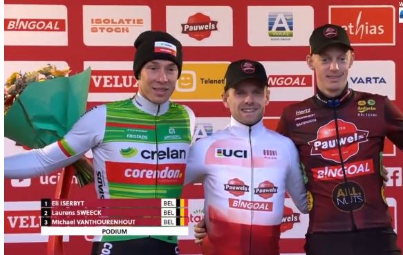 Эли Изербит выиграл первый этап Кубка мира по велокроссу-2024/25 в Антверпене